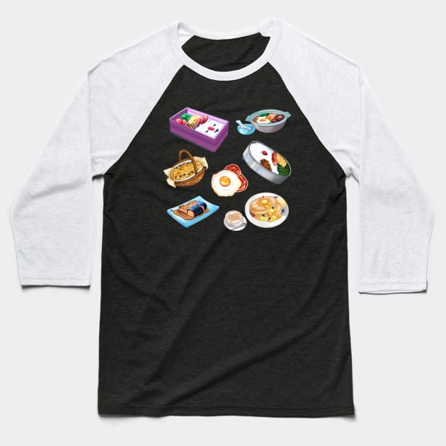 Anime Delicious Delights Baseball T-Shirt by 1 in 100